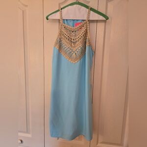 Lilly Pulitzer Blue Skort With A Beautiful Neck Trim